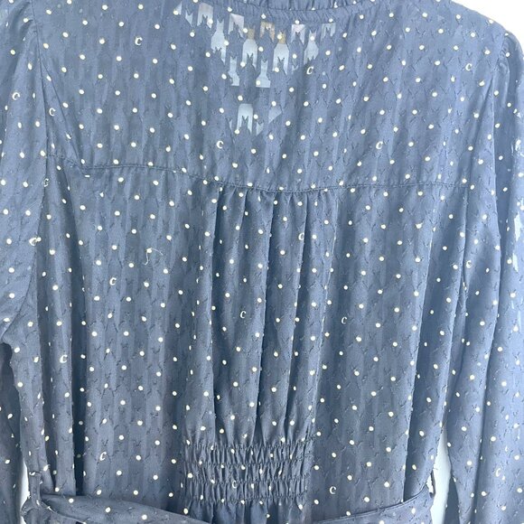 Vintage Cacharel Paris Polka Dot Midi Dress – Size 90 (M), Black with Ivory Dots - Picture 8 of 15